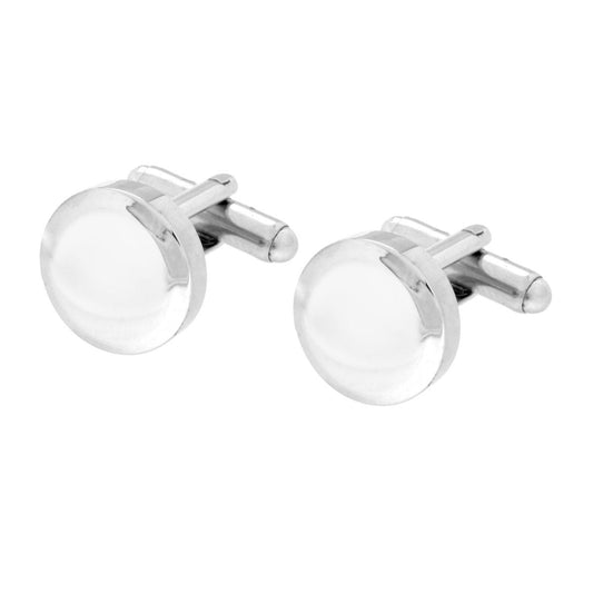 Accessori Gemelli Uomo forma Tonda mm 15 in ACCIAIO