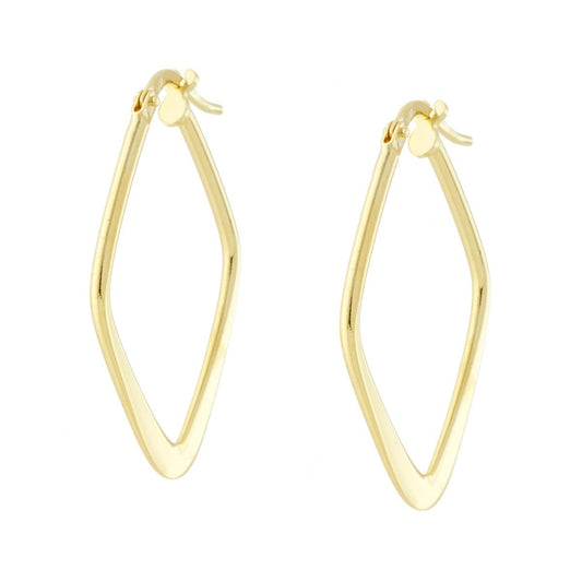 Orecchini Cerchio Rombo in ARGENTO 925 Galvanica Oro