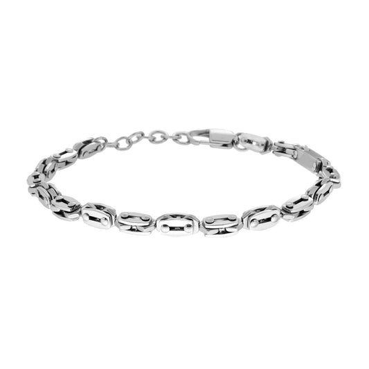 Bracciale Uomo Catena Imperniata Ingranaggi con accessorio in ACCIAIO