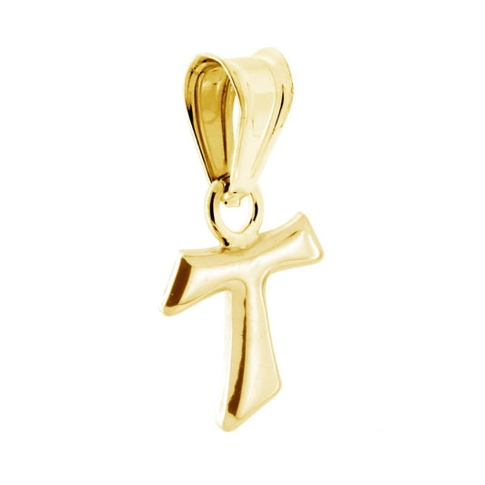 Ciondolo Croce Tao mm 16 in ARGENTO 925 in ARGENTO 925 Galvanica Oro
