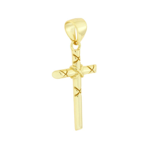 Ciondolo Croce in ARGENTO 925 Galvanica Oro