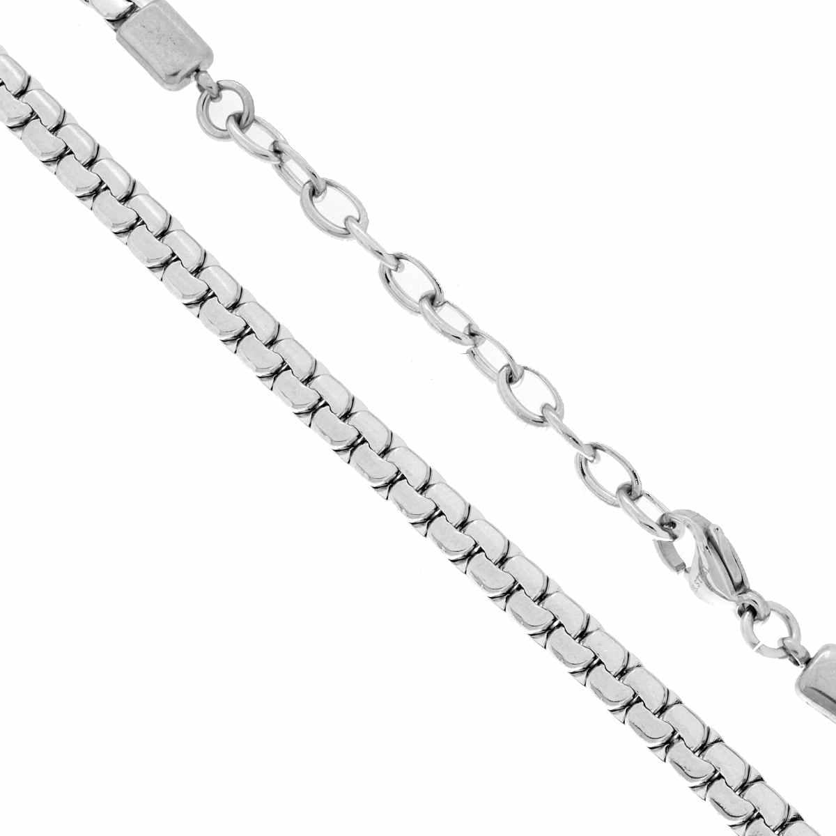 Catena Catena Veneziana Tonda Battuta sezione mm 4.6 lunghezza cm 50+5 in ACCIAIO