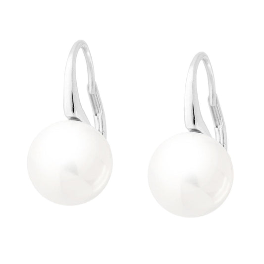 Orecchini Monachella Perla mm 12 in ARGENTO 925 Galvanica Rodio