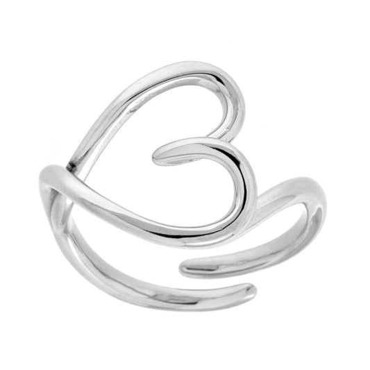 Anello Filo Amore con Sagoma Cuore in ACCIAIO