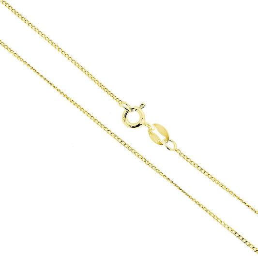 Catena Grumetta 030 sezione mm 1 lunghezza cm 45 in ARGENTO 925 Galvanica Oro