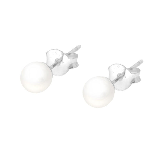 Orecchini con Perla mm 5 in ARGENTO 925
