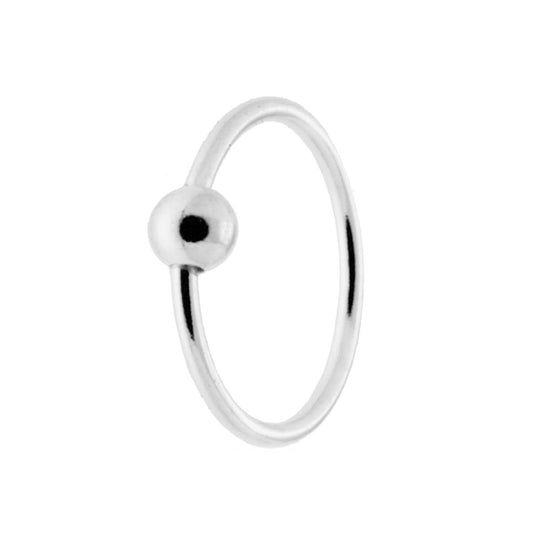 Piercing Naso Cerchio 8 mm con Pallina in ARGENTO 925