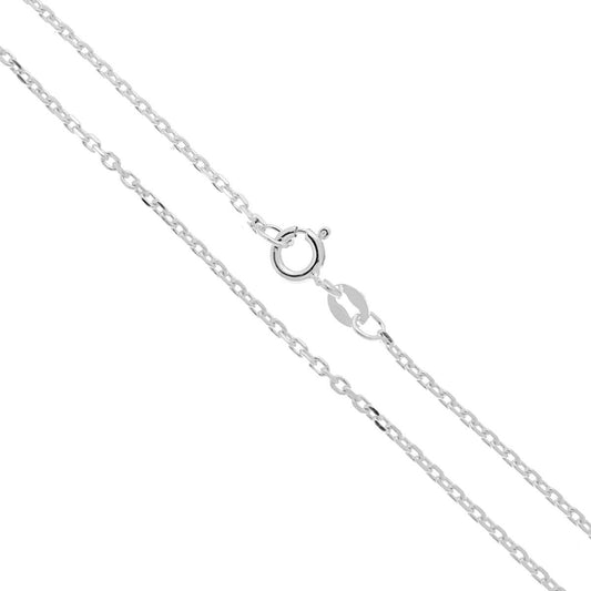 Catena Forzatina Diamantata 050 sezione mm 1.7 lunghezza cm 80 in ARGENTO 925