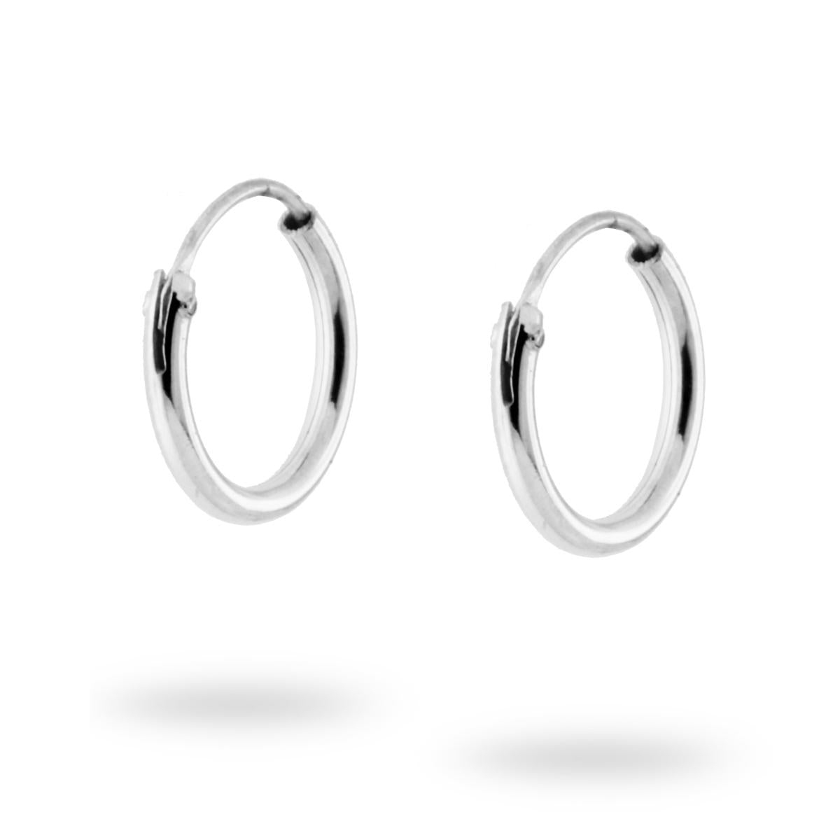 Orecchini Cerchio mm 10 in ARGENTO 925