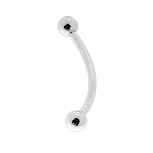 Body Pearcing Banana mm 20 con Palline mm 3 in ACCIAIO Chirurgico