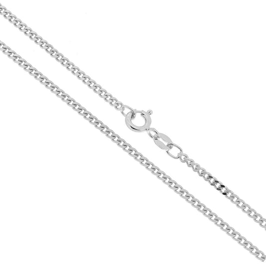 Catena Grumetta Diamantata 060 sezione mm 2.1 lunghezza cm 70 in ARGENTO 925 Galvanica Rodio