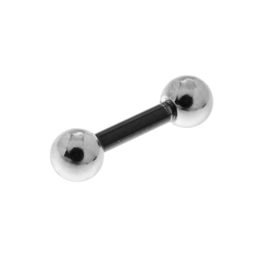 Body Piercing Barbell mm 11 con Asta Nera e Pallina mm 3 in ACCIAIO Chirurgico