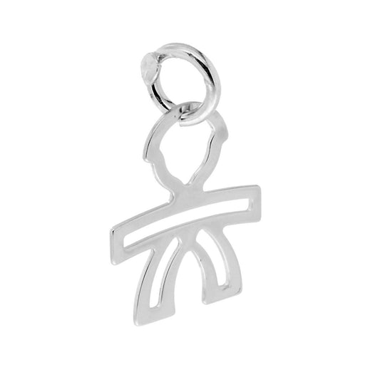 Ciondolo Bimbo in ARGENTO 925 Galvanica Rodio