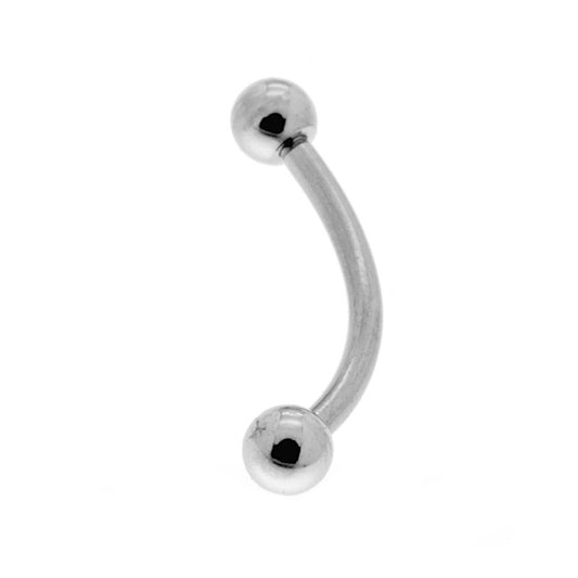 Body Pearcing Banana mm 18 con Palline mm 3 in ACCIAIO Chirurgico
